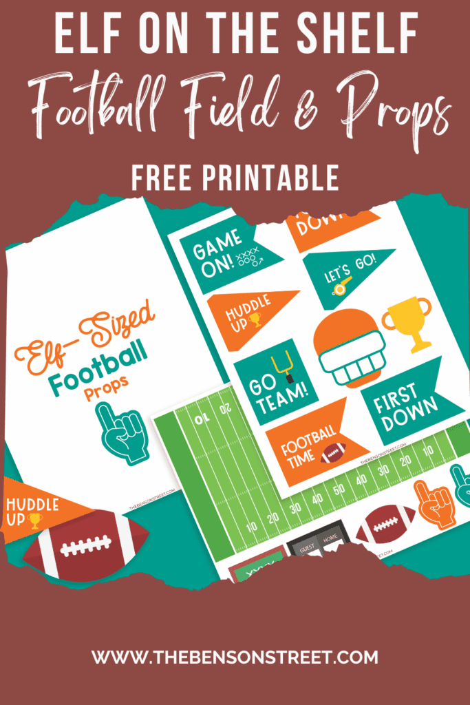 Free Printable Elf on the Shelf Football Props