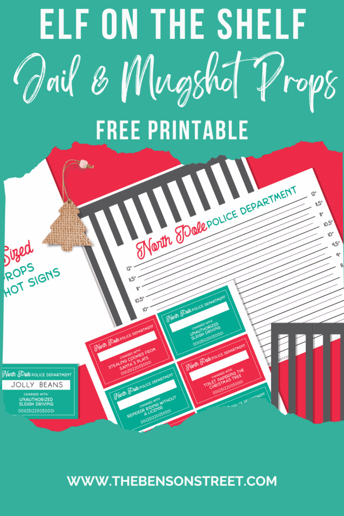 Free Printable Elf on the Shelf Jail Mugshot Props