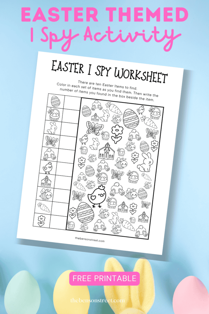 I Spy Easter Free Printable Count & Color Activity - The Benson Street