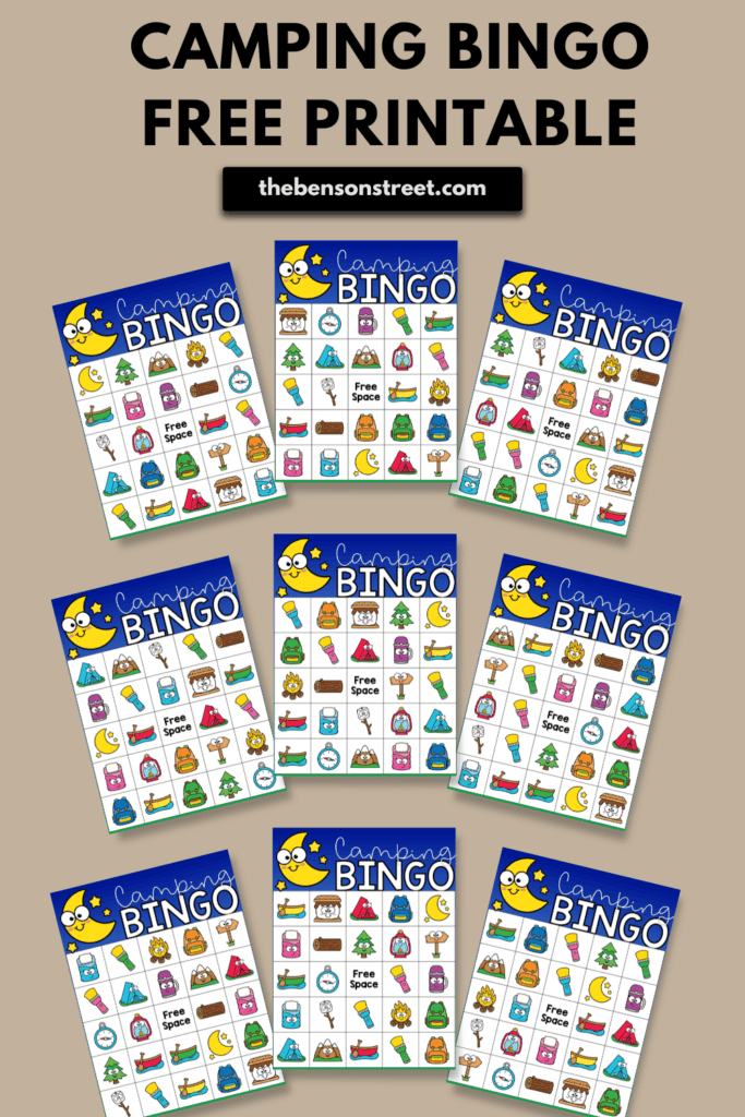 Free Printable Camping Bingo Cards: Fun Game for Kids - The Benson Street