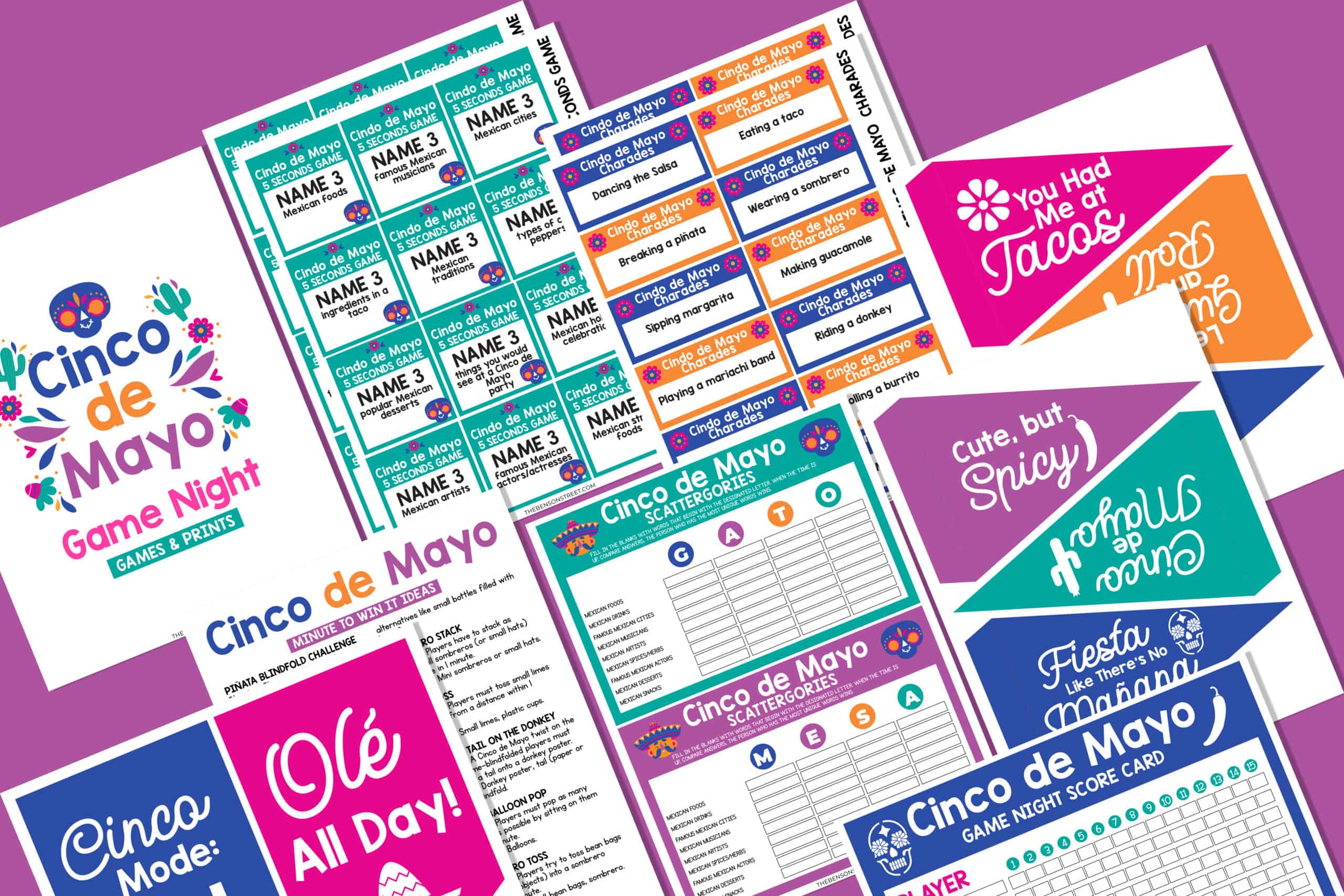 Free Printable Cinco de Mayo Games: Festive Party Ideas - The Benson Street