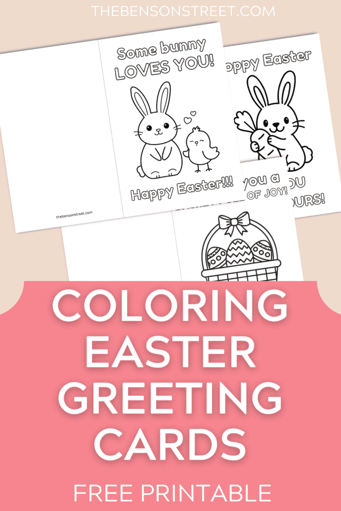 Free Printable Easter Cards to Color - The Benson Street
