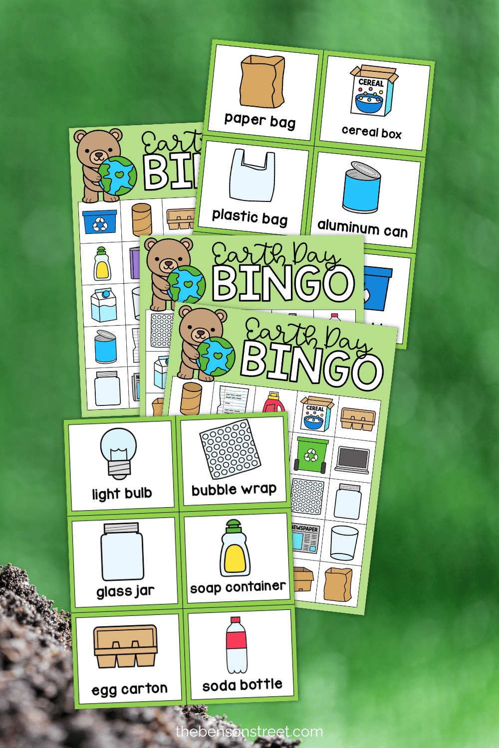 Free Printable Earth Day Bingo Cards Set for Kids - The Benson Street