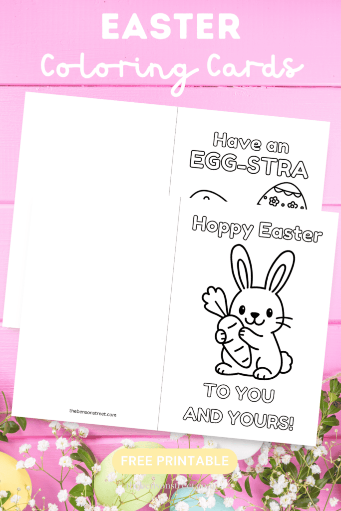 Free Printable Easter Cards to Color - The Benson Street