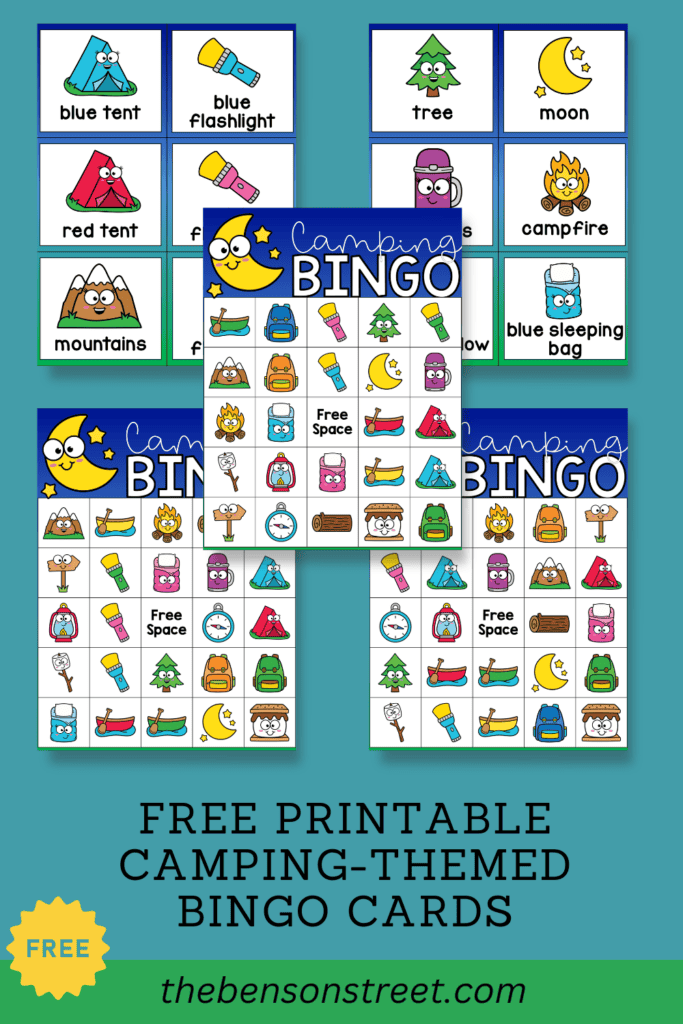 Free Printable Camping Bingo Cards: Fun Game for Kids - The Benson Street