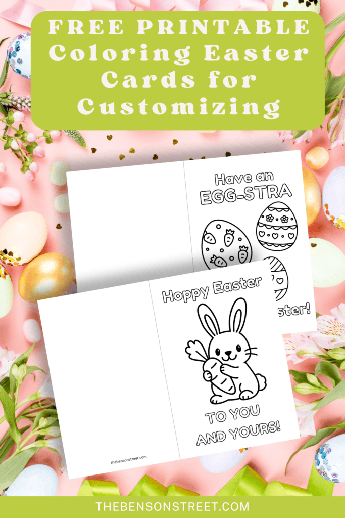 Free Printable Easter Cards to Color - The Benson Street