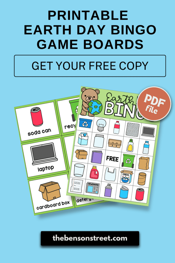 Free Printable Earth Day Bingo Cards Set for Kids - The Benson Street