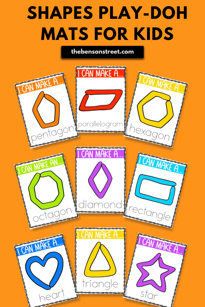Shape Pattern Mats Free Printable Shapes Playdough Mats Bundle: 16 Shape Mats - The Benson ...