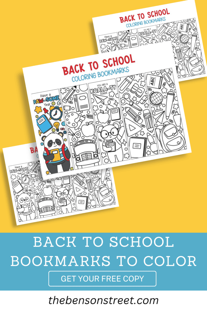 Free Printable Back to School Coloring Bookmarks Kids Will Love - The ...