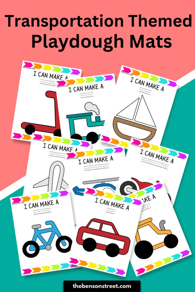 Free Printable Transportation Playdough Mats - The Benson Street